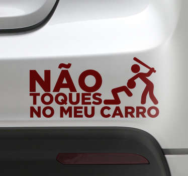 Vinil Autocolante Não Toques no Meu Carro - TenStickers