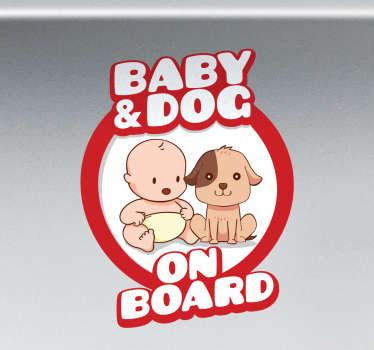 Decore o seu carro com este autocolante baby dog a bordo, para advertir aos outros condutores que o seu pequeno melhor amigo está a bordo.