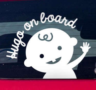 Autocolante Bebé a Bordo Personalizado - TenStickers