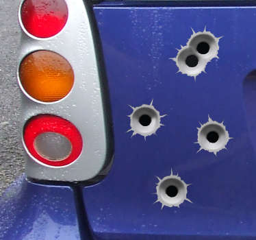 Sticker para carro com balas - TenStickers