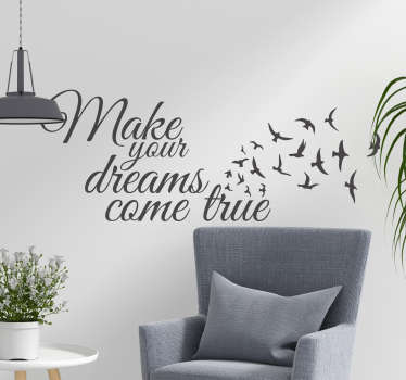 Adesivo decorativo frase dos sonhos - TenStickers