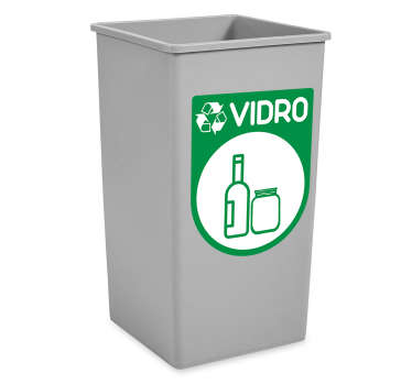 Vinil para reciclagem vidro - TenStickers
