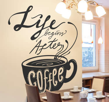 Autocolantes de bebidas Life After Coffee - TenStickers