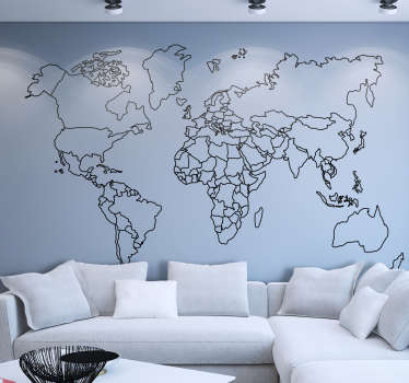 O planisfério moderno é  a solução perfeita para fãs de geografia que pretendem modernizar a sua casa! O toque final que a sua casa está a precisar!