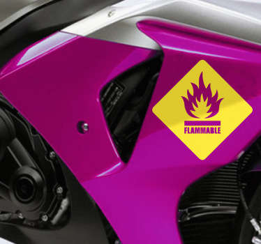 Autocolante do ícone inflamável - TenStickers