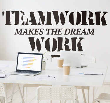 Autocolante para escritório Trabalho de Equipa - TenStickers