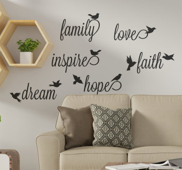 Autocolantes de texto Palavras inspiradoras - TenStickers