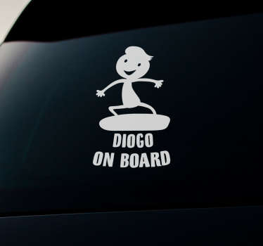 Vinil decorativo bebé a bordo Pequeno surfista a bordo  - TenStickers