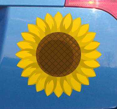 Autocolante para carros Carro girassol - TenStickers