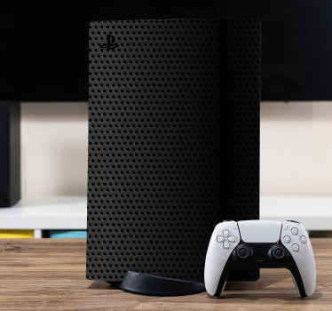 Autocolante Skin para PS5 Pele de carbono preto - TenStickers