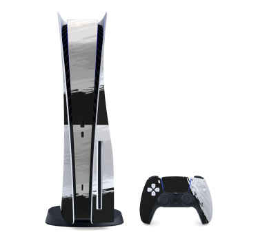Autocolante Skin para PS5 Fundo preto e branco - TenStickers