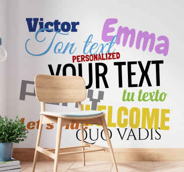 Autocolantes com texto personalizado - TenStickers