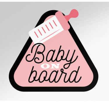 Sinal de trânsito produtobebê bebê a bordo vinil autocolante decorativo para decorar seu veículo para notificar outros pilotos de estrada sobre seu passageiro bebê com você em seu carro.