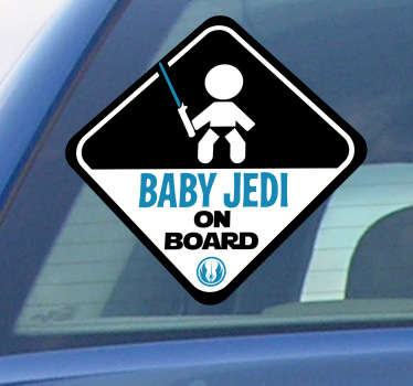 Um fantástico autocolante para carro da Star Wars que demonstra que uma pequena Skywalker viaja consigo.