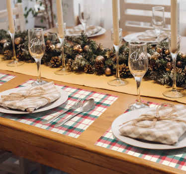 Vinil decorativo copos casamento nomes - TenStickers