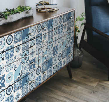 Autocolante para móveis azulejos Azuis - TenStickers