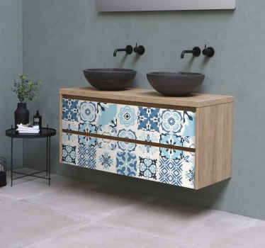 Autocolante para móveis azulejos Azuis - TenStickers