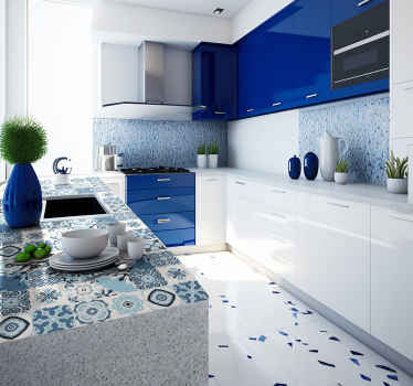 Autocolante para móveis azulejos Azuis - TenStickers