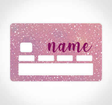 autocolante de cartão de crédito rosa glitter personalizado - TenStickers
