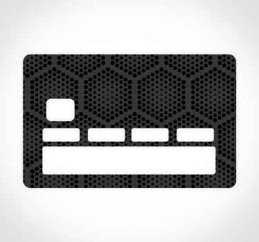 autocolante de cartão de crédito com padrão de hexágonos escuros - TenStickers