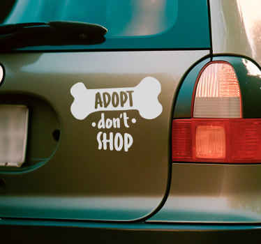 Autocolante de animais de estimação adote, não compre - TenStickers
