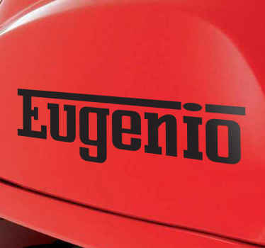 Sticker decorativo texto personalizável Ferrari - TenStickers