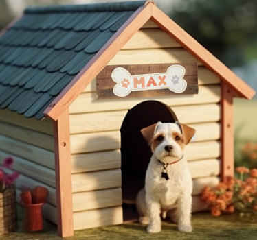 Autocolante de animais de estimação nome da Casa do Cão - TenStickers