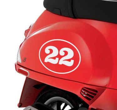 Autocolantes motas Número para veículo - TenStickers