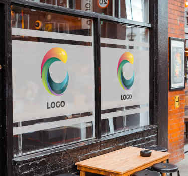 Autocolante decorativo para montras logotipo lançado em translúci - TenStickers