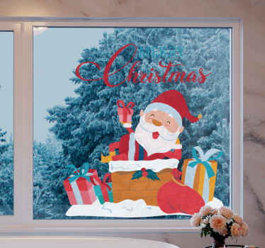 Autocolantes de Natal Temos um feliz natal com o papai noel - TenStickers