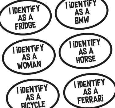 Adesivo para carro eu me identifico como - TenStickers