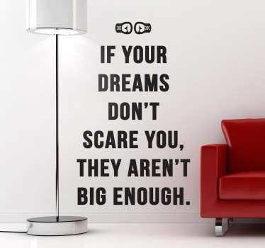 Vinil decorativo Muhammad Ali frase dreams - TenStickers