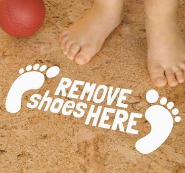 Vinil decorativo Remove Shoes Here - TenStickers