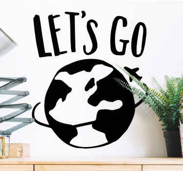 Autocolantes de viagens e aventuras Vamos mundo - TenStickers