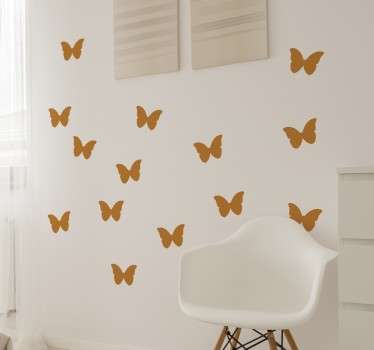 Autocolantes decorativos com borboletas ideais para dar um look dresco e único a qualquer espaço da tua casa. 50 cores disponíveis.