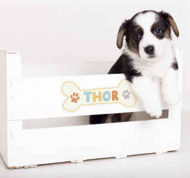 Autocolante de animais de estimação nome da Casa do Cão - TenStickers