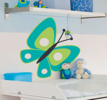 Um belo vinil autocolante decorativo de borboleta feito para decorar quartos de crianças. Um produtoda nossa coleção de vinis decorativos borboleta para sua casa! Fácil de aplicar.