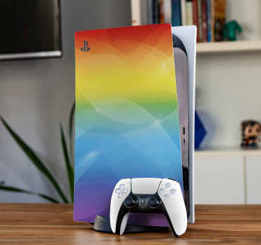 Autocolante Skin PS5 efeito arco-íris brilhante - TenStickers