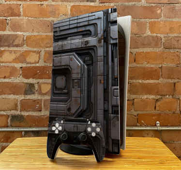 Autocolante Skin PS5 textura de metal de nave espacial - TenStickers