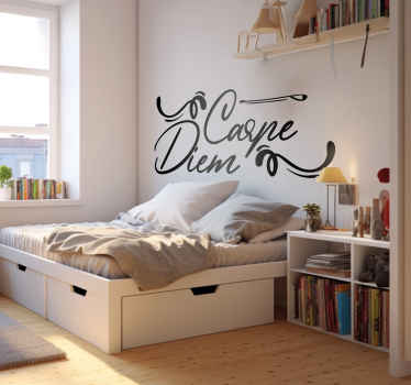 Autocolante decorativo de motivação pessoal curta o momento - TenStickers