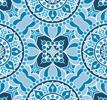 Papel de parede para casa de banho mandala - TenStickers