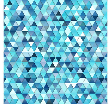Papel de parede casa de banho geométricos azuis - TenStickers