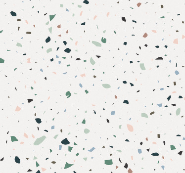 papel de parede pedra Terrazo branco - TenStickers