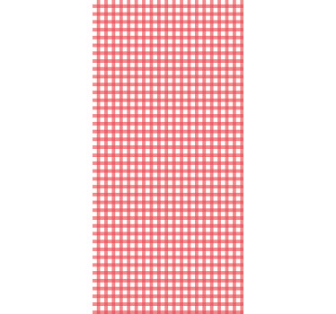 papel de parede para cozinha Decoração xadrez vermelha - TenStickers