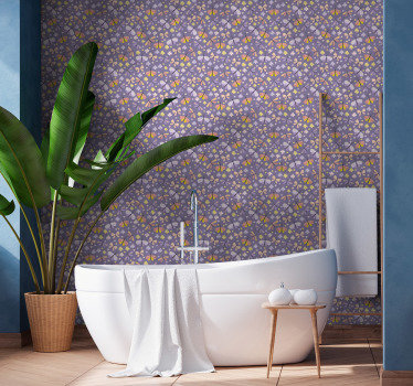 Papel de parede da casa de banho com borboletas - TenStickers