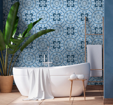 Papel de parede para casa de banho mandala - TenStickers