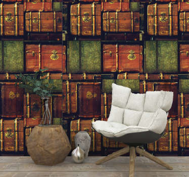 Papel de parede para quarto malas vintage - TenStickers
