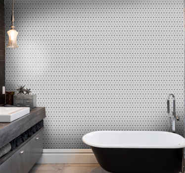 Papel de parede casa de banho Mosaico cinza - TenStickers