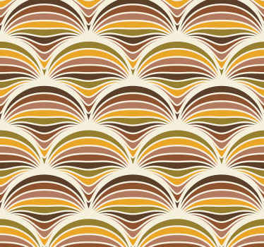 papel de parede outros vintage Padrão dos anos 70 - TenStickers