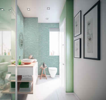 papel de parede casa de banho Ondas do oceano relaxantes - TenStickers